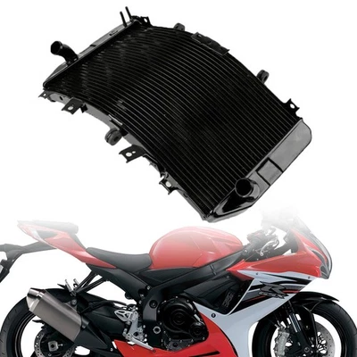 Motorcycle Cooler Cooling Radiator Black 1 PC For SUZUKI GSXR1000 2001-02 - Image 1 of 4