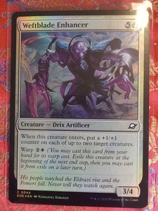 FOIL Weftblade Enhancer MAgic The Gathering Edge of Eternities  MTG game Card - Picture 1 of 1