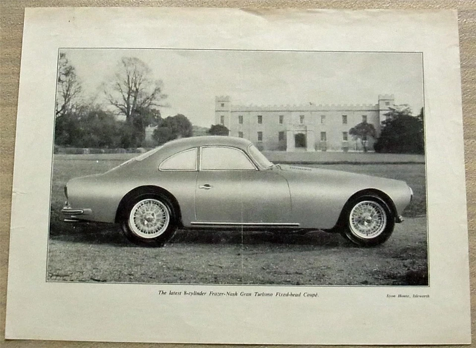 FRAZER NASH GRAN TURISMO FIXED HEAD COUPE Car Sales Specification Leaflet 1958 - Image 1 of 2
