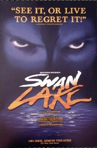 SWAN LAKE 1998 Broadway Theatre Window Card • Matthew Bourne - Picture 1 of 1