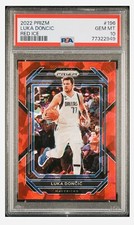 Luka Doncic 2022 Panini Prizm Baskball Red Ice Prizm 196 PSA 10 Dallas Mavericks