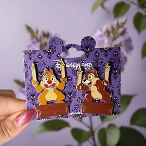 Disney Pin DLP Chip and Dale Phantom Manor Haunted House Gargoyle Pin Set 2022 - Afbeelding 1 van 1