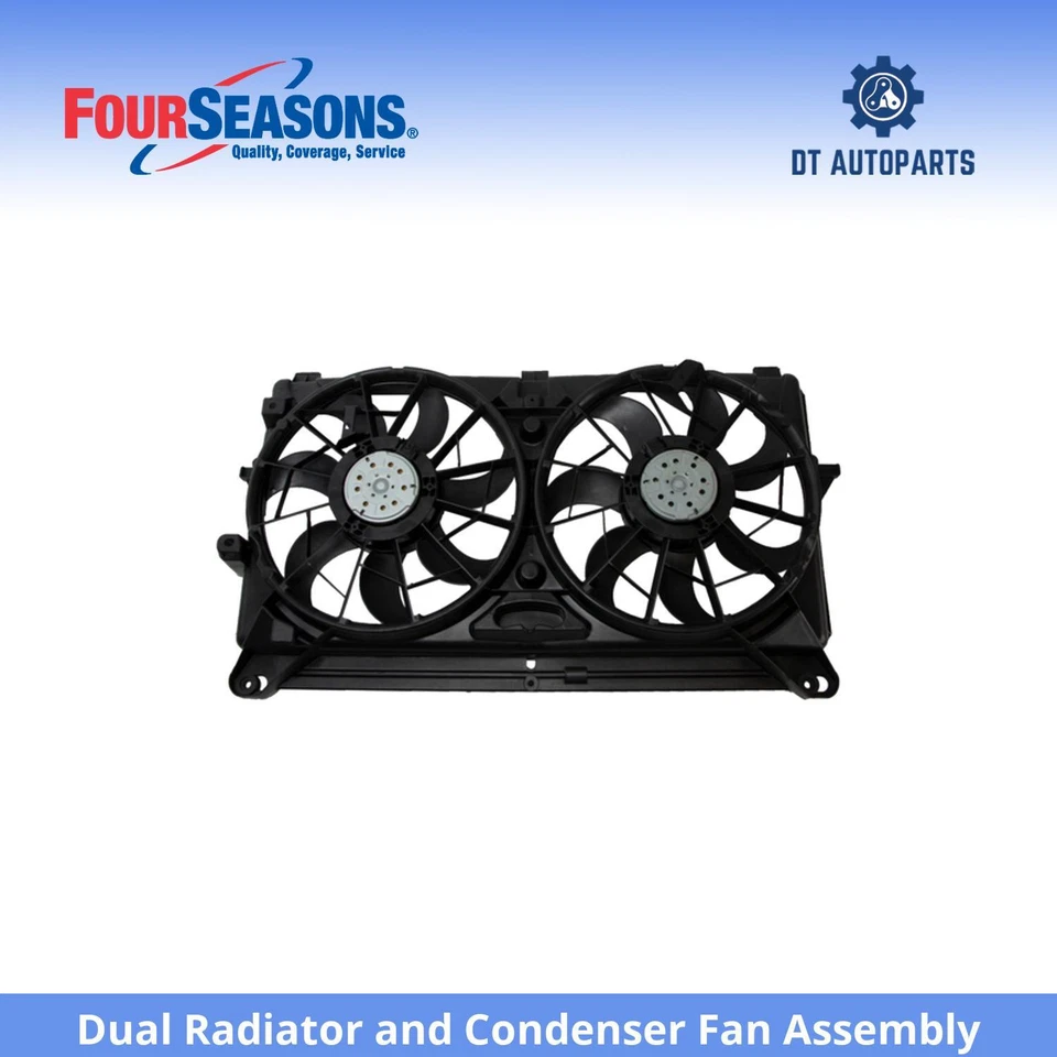 Conjunto de ventilador de condensador/radiador doble 4 estaciones para Chevrolet Silverado 3500 HD 07-10 Foto 1 de 4