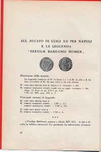 HN Bernareggi E. Sul ducato di Luigi XII per Napoli o26 - Imagen 1 de 1
