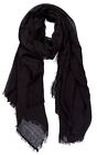 Cotton Blend Chic Ladies Crinkle Distressed Scarves Wrap Scarf /fringed Edges