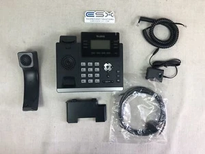Yealink SIP-T42S Gigabit IP POE Phone w/ 5V AC Adapter Factory Reset - Picture 1 of 4