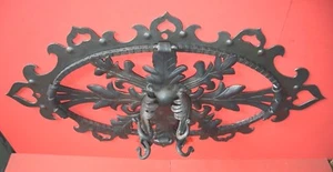 Wrought Iron Mission Chandelier Lighting Ceiling Canopy, made by USA Blacksmiths - Picture 1 of 8