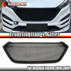 Für Hyundai Tucson 2016-2018 Frontstoßstange Gitter Fiberglas Mattschwarz - Picture 1 of 9