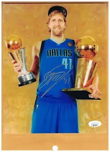 Dirk Nowitzki AUTOGRAPHED DALLAS MAVERICKS 8X10 PHOTO SIGNED JSA AUTHENTICATED - Picture 1 of 1