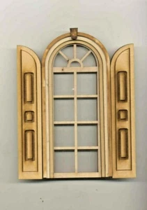 Window -  Round Top w/ Shutters 2173 dollhouse miniature 1:12 scale USA