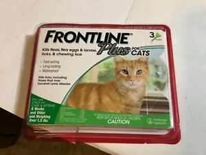 FRONTLINE Plus Flea & Tick Treatment for Cats and Kittens - 3 pack EPA approved 