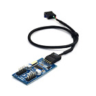 PC Cases Internal 9 Pin USB2.0 To Dual 9 Pin Pcb Double Chipset Enhanced Cable j