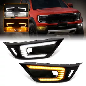 For Ford Ranger Raptor 2022 LED DRL Daytime Running Light with Turn Signal Lamp - Picture 1 of 8