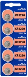 5PC Murata CR1220 Battery 3V Lithium Coin Cell CR-1220 1220 Keyfob, Watch & More - Bild 1 von 2