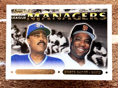 1993 Topps Gold Cito Gaston Dusty Baker #514 - Image 1 of 2
