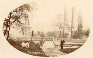 REAL PHOTOGRAPHIC POSTCARD OF FALL WOODS, BRAMLEY, LEEDS, WEST YORKSHIRE - Picture 1 of 2