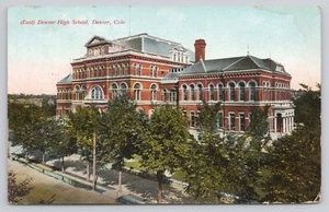 East Denver High School, Denver Colorado 1913 Postcard - Picture 1 of 2