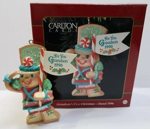 Carlton Cards First Christmas 1996 adorno de reliquia CXOR-035T - Imagen 1 de 6