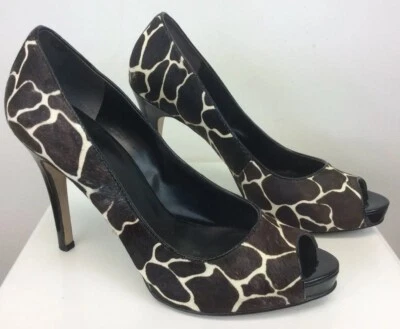 Women’s Nine West Liatris Animal Print Shoes Pumps Calf Leather Size 8 1/2 M - Image 1 of 4