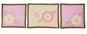 Summersault Set of 3 Baby's Nursey Embellished Wall Hangings, Fiona Pink/Brown - Picture 1 of 4