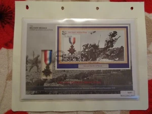 Militär Medaillen Briefmarken und Cover Sammlung 2002 ZWEITE SCHLACHT VON YPERN NEU - Bild 1 von 8