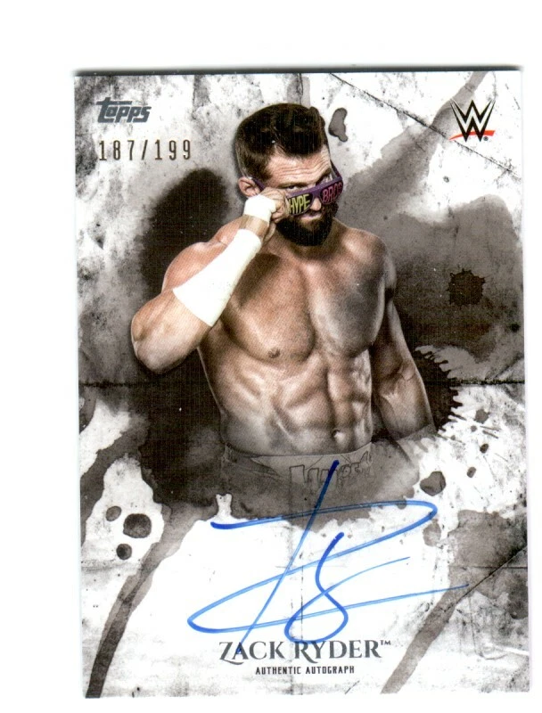 WWE Zack Ryder 2018 Topps Undisputed On Card Autograph SN 187 of 199 - Image 1 of 1