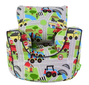 Sillón de transporte hoja de ruta bolsa de frijoles tamaño niño pequeño frijol perezoso - Imagen 1 de 2