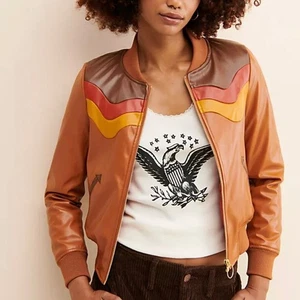 Classic Rock Couture Cosmic Cowboy Bomber Jacket Unisex Size XXL Vegan Leather - Picture 1 of 16