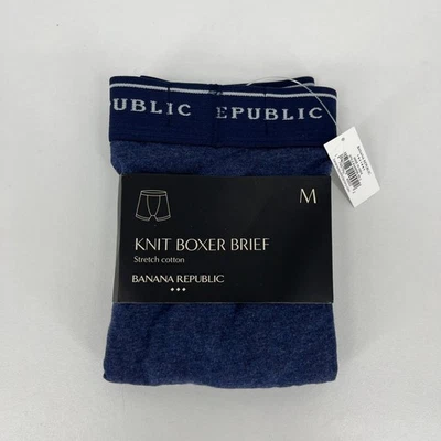 Calzoncillos boxer Banana Republic tejidos para hombre M azul mezcla de algodón elásticos nuevos con etiquetas Foto 1 de 4