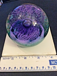 Schöner Caithness-Schottland schwerer Glas Briefbeschwerer-Blume of Scotland #P44762 - Bild 1 von 7