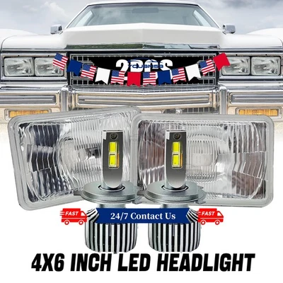 2x 4x6"" faros LED alto-bajo para Chevrolet Caprice Monte Carlo 1977-1986 Foto 1 de 4