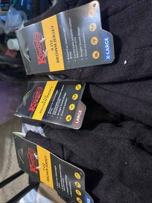 Luvas de trabalho de inverno masculinas Kinco 9 oz jersey marrom 3 pares 2 (X-Grande), 1 (Grande) - Imagem 1 de 4