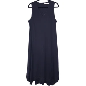 FABIANA FILIPPI Bead-Embellished Sleeveless Dress Black Jersey Knit Women's XL - Picture 1 of 10