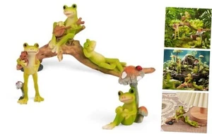 3 Pack Frog Garden Statues Indoor Outdoor Decor, Desk Decor, Home Decor, Cute - Picture 1 of 8