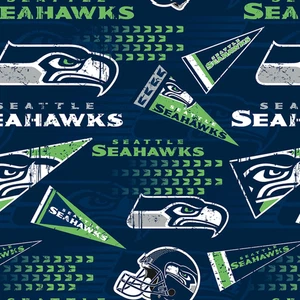 NFL - Tela de algodón banderín Seattle Seahawks - 18" x 58" - - Imagen 1 de 1
