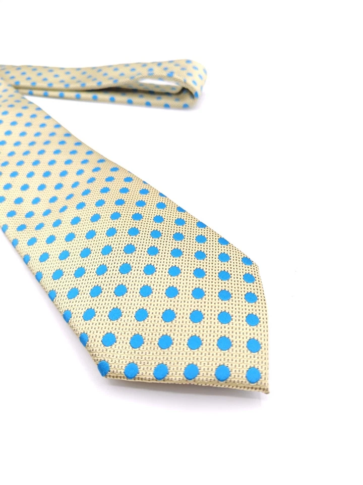 🇺🇲 Corbata de seda a lunares azul verde Alexander Julian colores para hombre 58x3  Foto 1 de 4