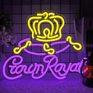 Beer Neon Signs Dimmable Whiskey Bar Light Up Sign for Home yellow - Picture 1 of 7
