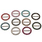 Rhinestone Scarf Ring Clip Colorful Clothing Ring Wrap Holders  For Women