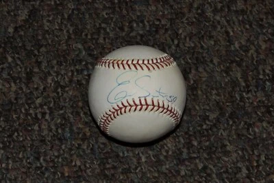 美国职棒大联盟认证欧文·桑塔纳亲笔签名签名棒球天使双胞胎 — 第 1/4 张图片