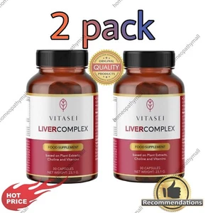2 Pack VITASEI Liver Complex -Natural Support for Liver Function, Detox & Health - Picture 1 of 24