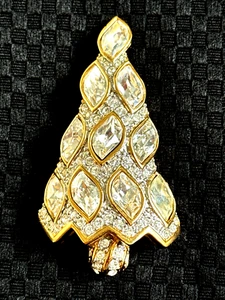 Swarovski Weihnachtsbaum Brosche Anstecknadel selten signiert Retired 1996 - Bild 1 von 5