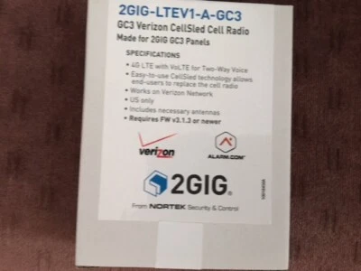 2GIG 2GIG-LTEV-A-GC3 Alarm.com 4G LTE CELL Includes 6 MONTHS CELLULAR MONITORING - Image 1 of 2