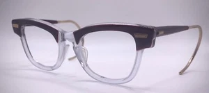 Vintage 1960’s Shuron NOS Eyeglass Frames, Classic Two-Tone Horn Rims - Picture 1 of 4