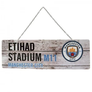 Letrero Jardín Rústico del Manchester City FC Navidad Cumpleaños Regalo Ideas Fan Oficial - Imagen 1 de 4