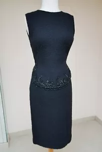 2 PIEZAS FALDA TRAJE NEGRA DE COLECCIÓN CUENTAS PESADAS AÑOS 50 HONG KONG IMPERIAL MCM TALLA S - M - Imagen 1 de 12