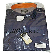 Gioberti Twill Dress Shirt Long Sleeve Extra Large XL Navy Blue SI 501C