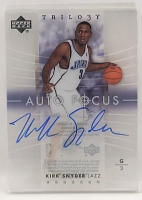 04-05 Upper Deck Trilogy enfoque automático Kirk Snyder autógrafo de novato (Utah Jazz) Foto 1 de 2