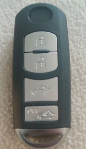 NEW MAZDA 3 6 MX5, 4 BUTTON SMART REMOTE KEY FOB, ID49 CHIP + BLADE, SKE13E-02 - Picture 1 of 2