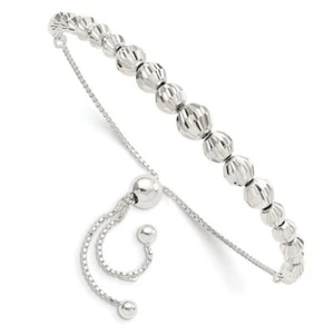 925 Sterling Silver Ball Adjustable Wrap Bracelet - Picture 1 of 12