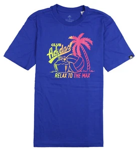 ADIDAS Relax To The Max T-Shirt sz S Small Royal Blue - Picture 1 of 2